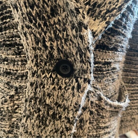 ZARA KNITS Oversized Chunky Knit Cardigan Sweater Ecru Black 3859/131 Sz Small - Picture 10 of 14